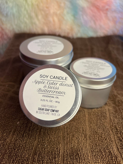 Apple Cider Donut & Swiss Buttercream - Soy Candle